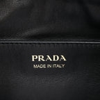 Soft Grain Calfskin Large Demi-Lune Shoulder Bag Black
