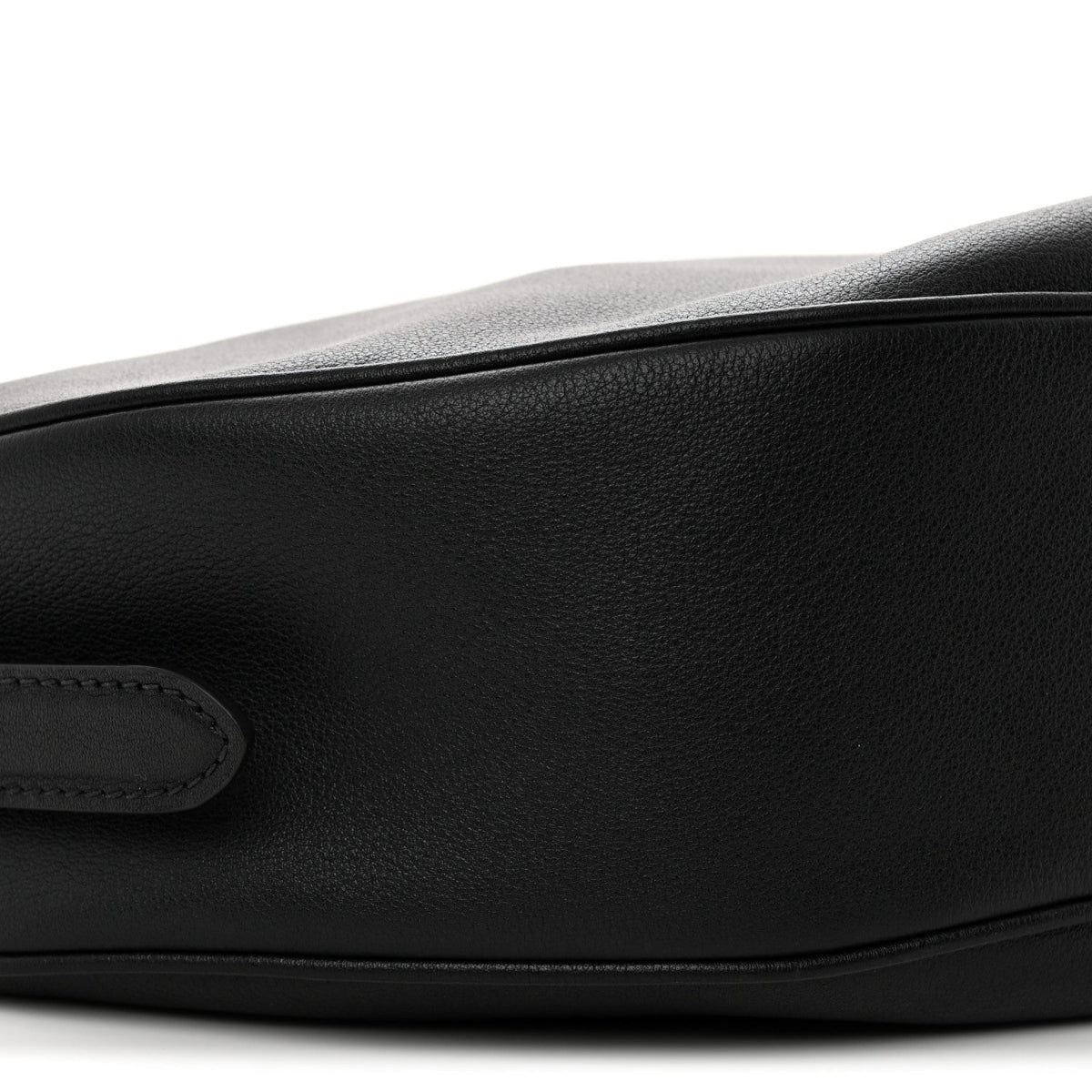 Soft Grain Calfskin Large Demi-Lune Shoulder Bag Black
