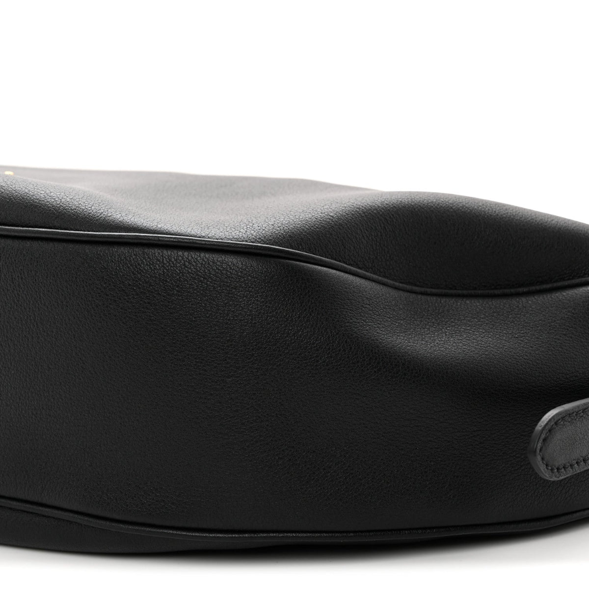 Soft Grain Calfskin Large Demi-Lune Shoulder Bag Black