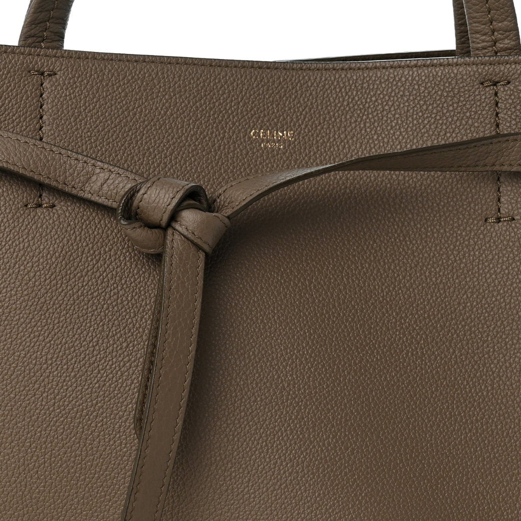 Soft Grained Calfskin Medium Belt Cabas Phantom Taupe