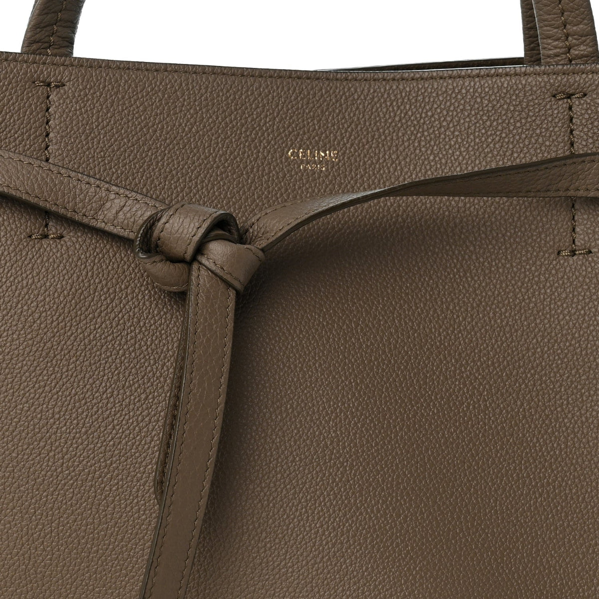 Soft Grained Calfskin Medium Belt Cabas Phantom Taupe
