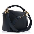 Soft Grained Calfskin Small Puzzle Edge Bag Navy