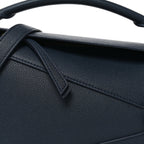 Soft Grained Calfskin Small Puzzle Edge Bag Navy