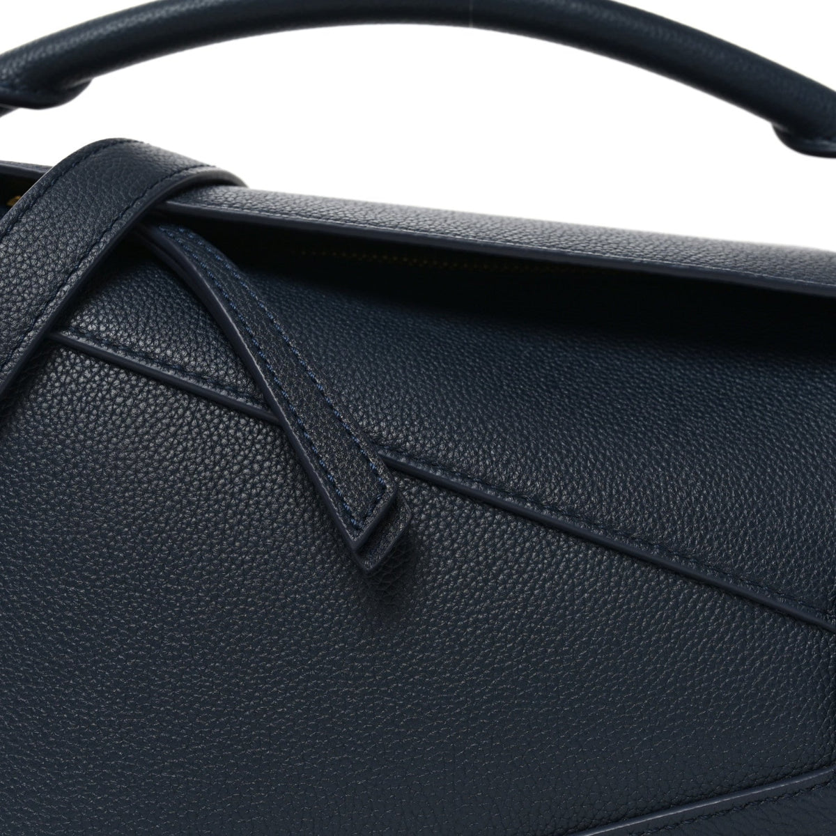 Soft Grained Calfskin Small Puzzle Edge Bag Navy