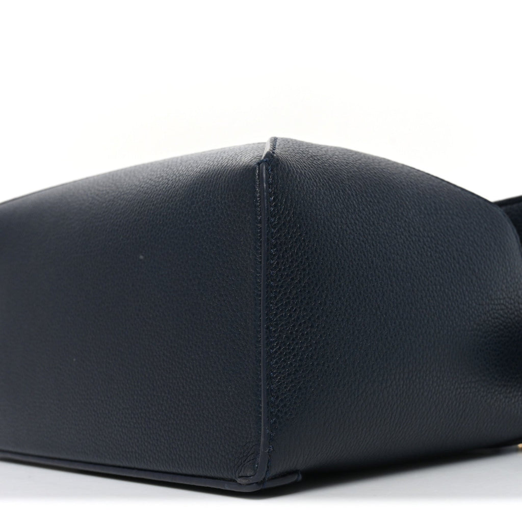 Soft Grained Calfskin Small Puzzle Edge Bag Navy