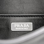 Spazzolato Cleo Flap Shoulder Bag Black