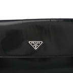 Spazzolato Cleo Flap Shoulder Bag Black