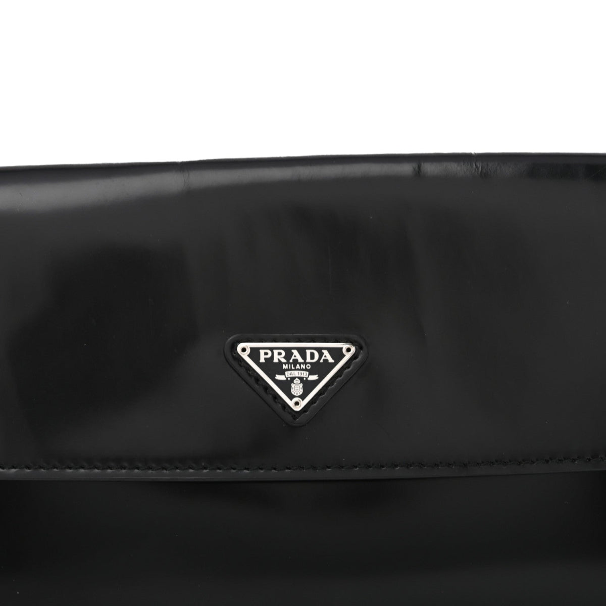 Spazzolato Cleo Flap Shoulder Bag Black