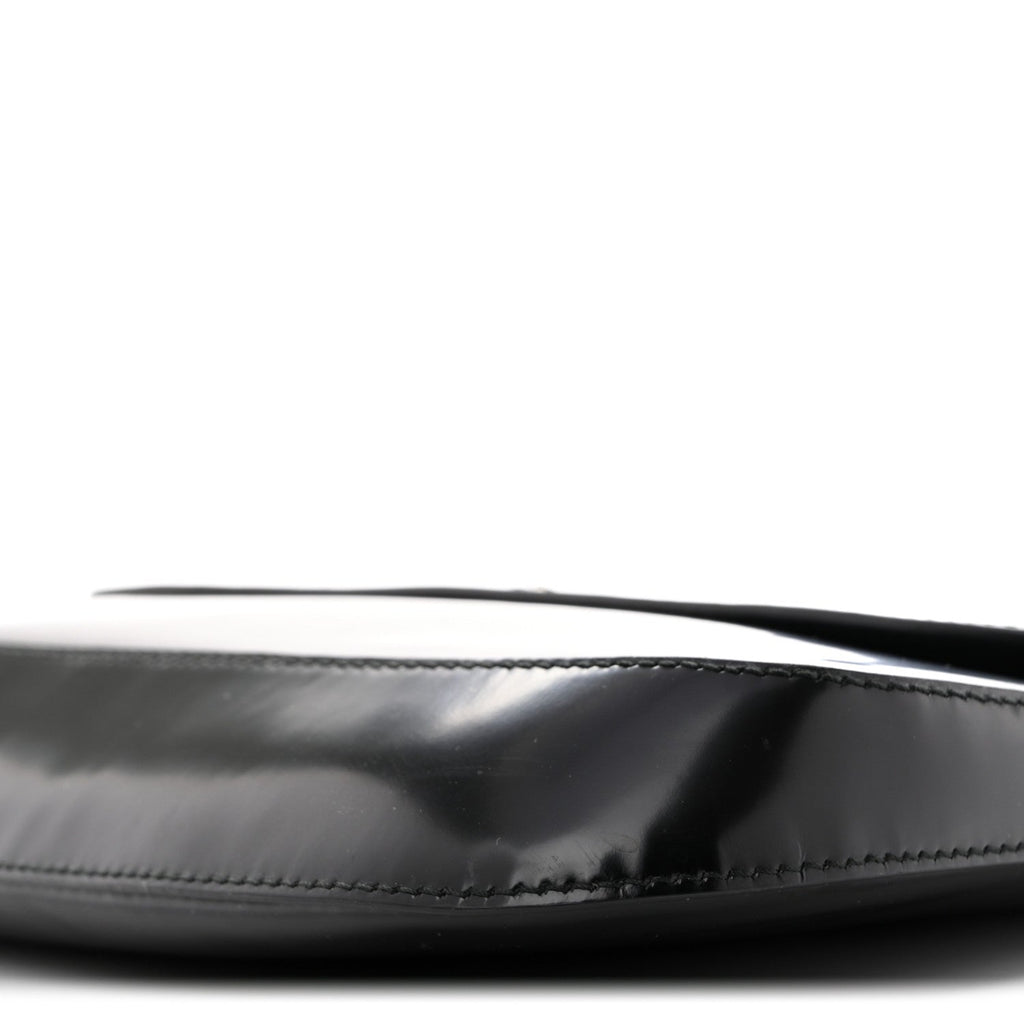 Spazzolato Cleo Flap Shoulder Bag Black
