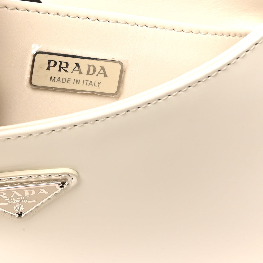 Spazzolato Cleo Shoulder Bag White