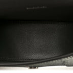 Strass Suede Hourglass Top Handle Bag XS Smoke Grey Crystal