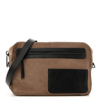 Suede Calfskin Aliosha Messenger Cappuccino Black