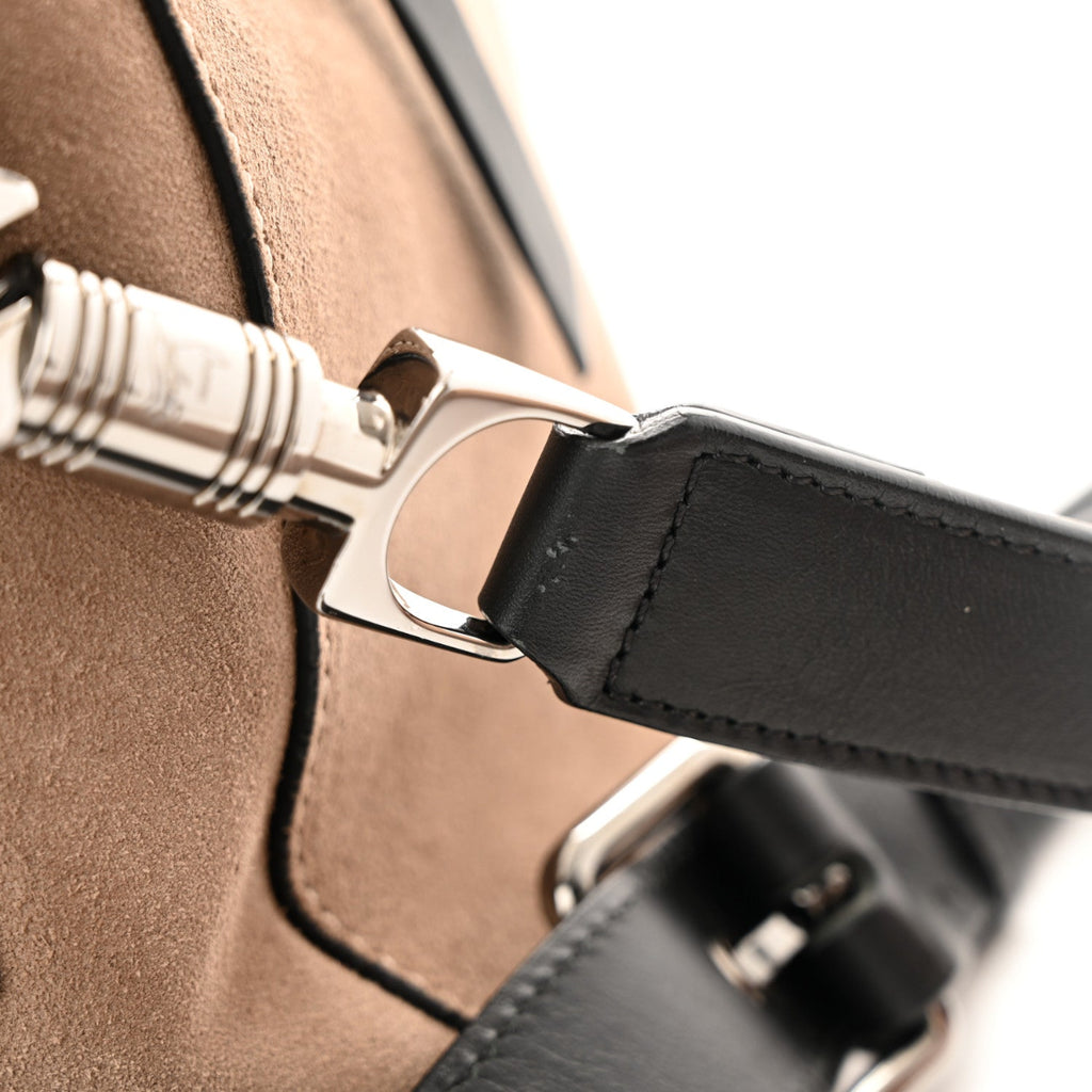Suede Calfskin Aliosha Messenger Cappuccino Black