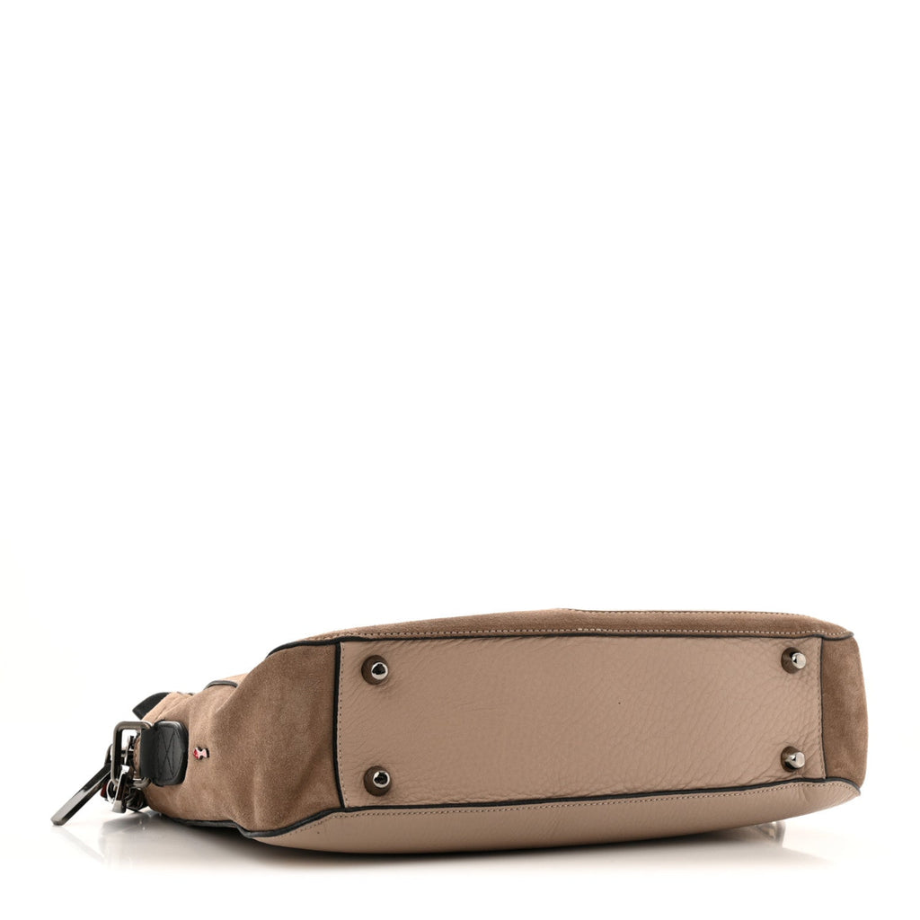 Suede Calfskin Aliosha Messenger Cappuccino Black