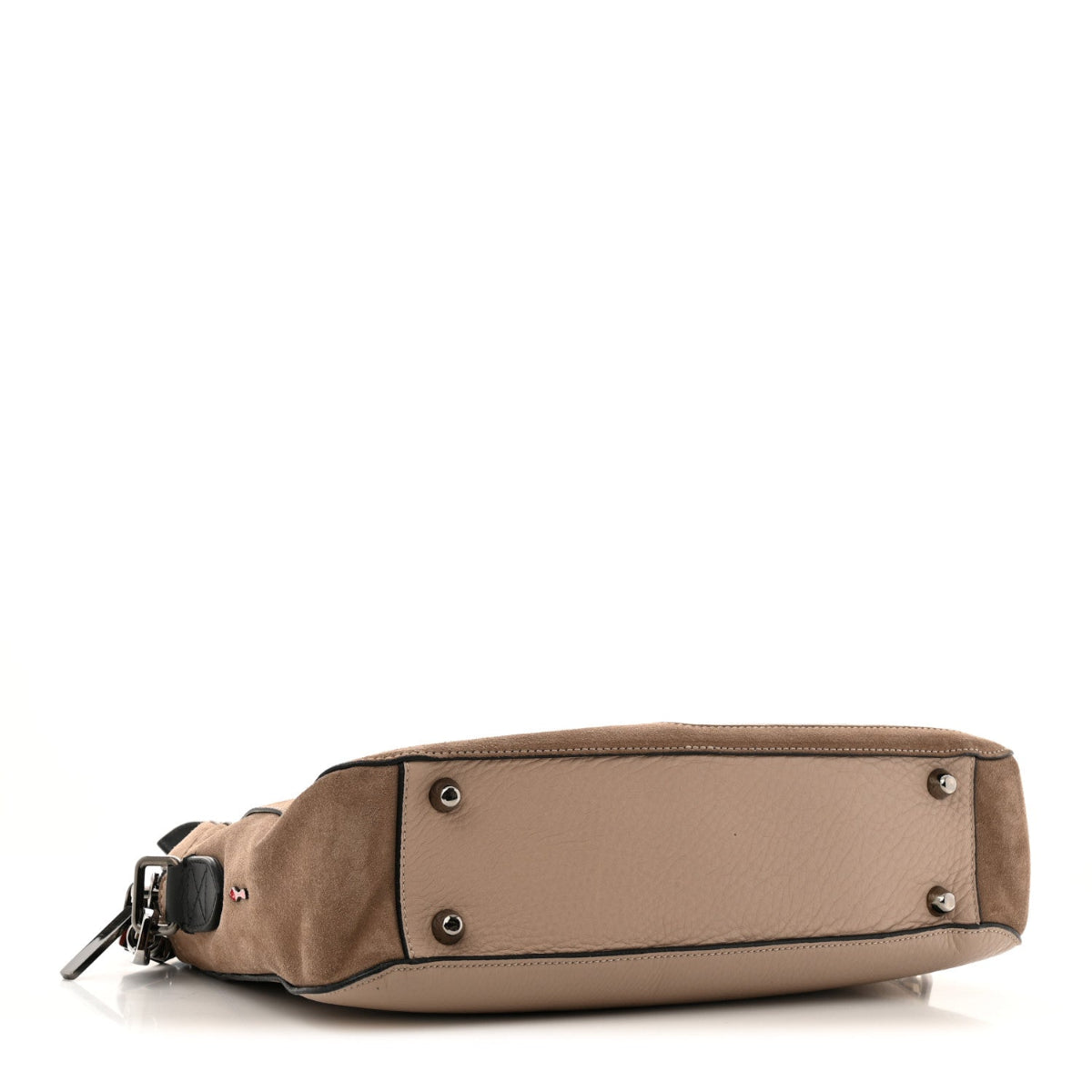 Suede Calfskin Aliosha Messenger Cappuccino Black