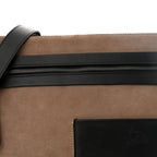Suede Calfskin Aliosha Messenger Cappuccino Black