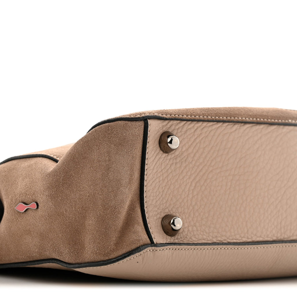 Suede Calfskin Aliosha Messenger Cappuccino Black