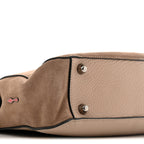 Suede Calfskin Aliosha Messenger Cappuccino Black