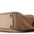 Suede Calfskin Aliosha Messenger Cappuccino Black