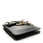Suede Calfskin Mini Faye Bracelet Bag Black