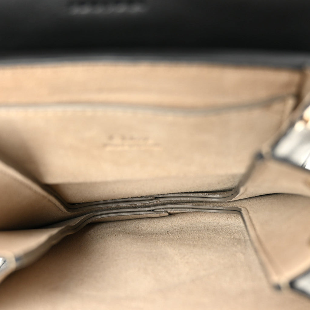 Suede Calfskin Mini Faye Bracelet Bag Black