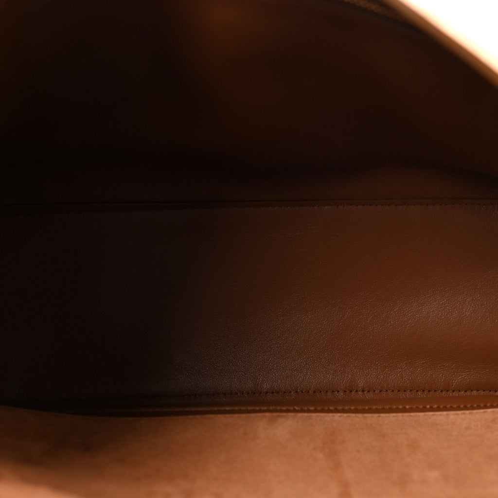Suede Calfskin Small Souplissimo Maxi Flap Camel