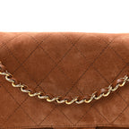 Suede Calfskin Small Souplissimo Maxi Flap Camel