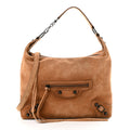 Suede Classic Hardware Small Le City Hobo Bag Camel