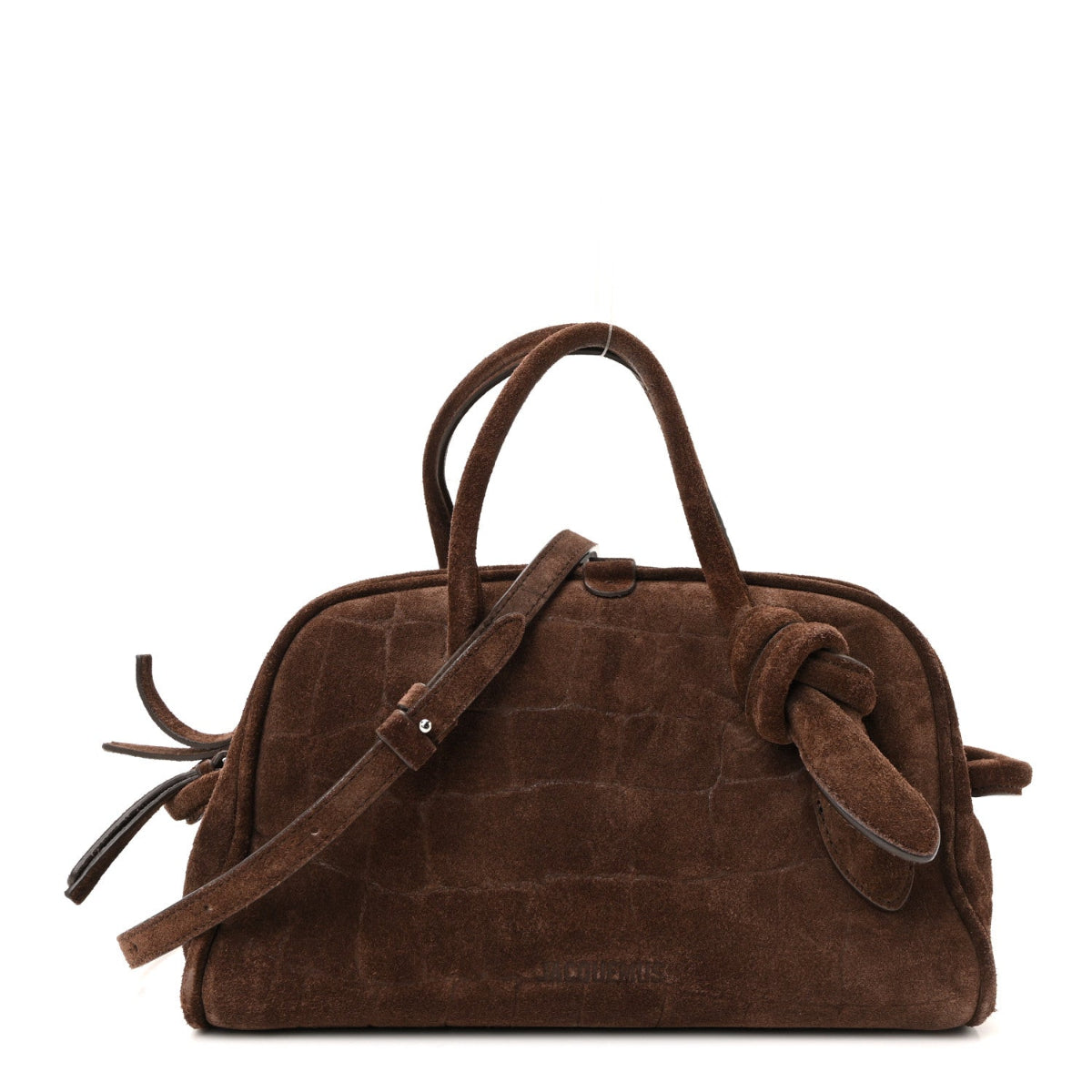 Suede Crocodile Embossed Le Petit Turismo Dark Brown