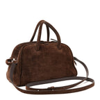 Suede Crocodile Embossed Le Petit Turismo Dark Brown