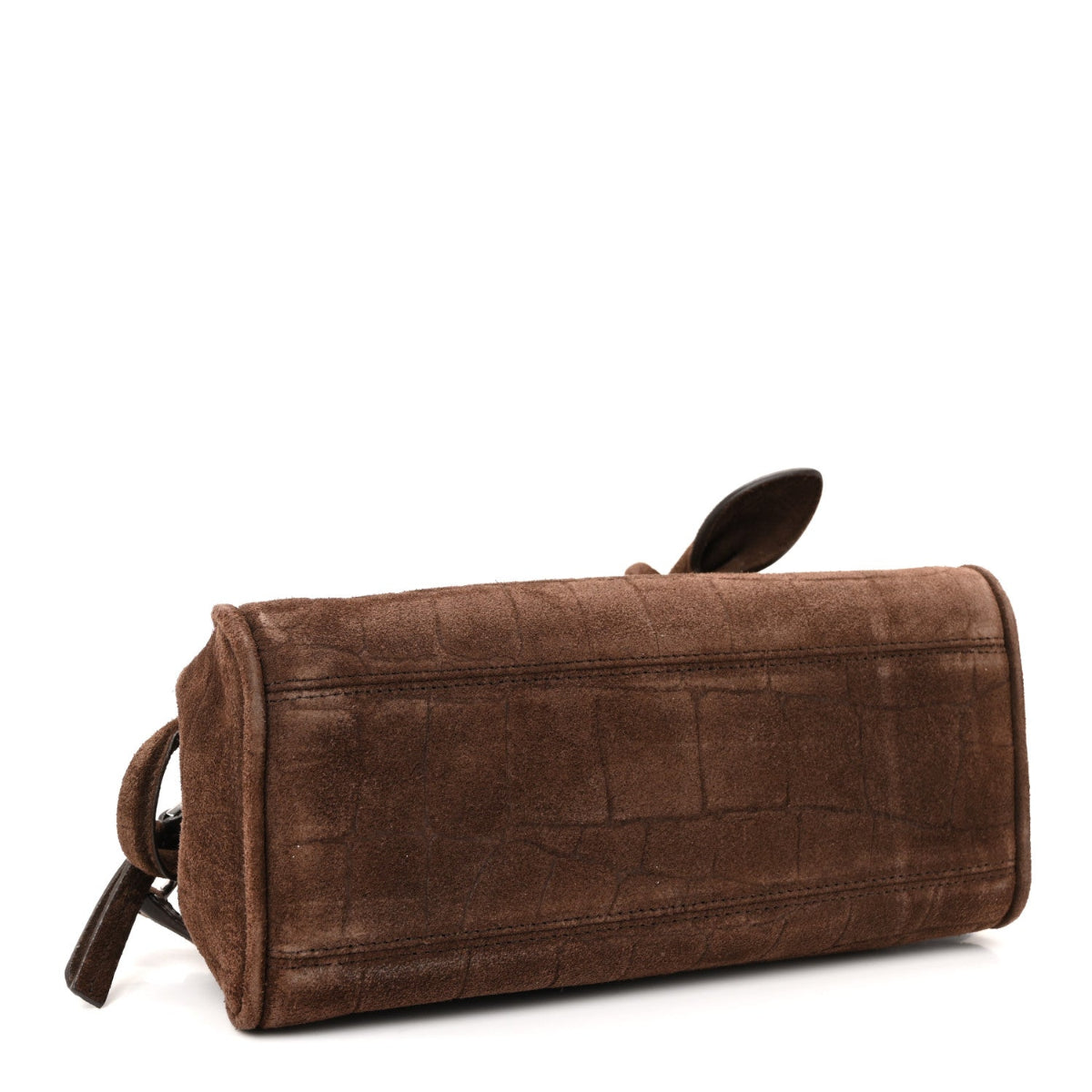Suede Crocodile Embossed Le Petit Turismo Dark Brown