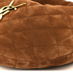 Suede Quilted Icarino Bag Cognac