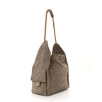 Suede Quilted Medium Chanel 25 Handbag Dark Grey