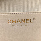 Suede Quilted Medium Chanel 25 Handbag Dark Grey