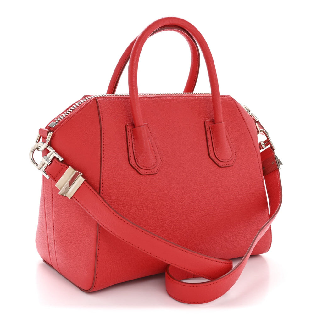 Sugar Goatskin Small Antigona Medium Red