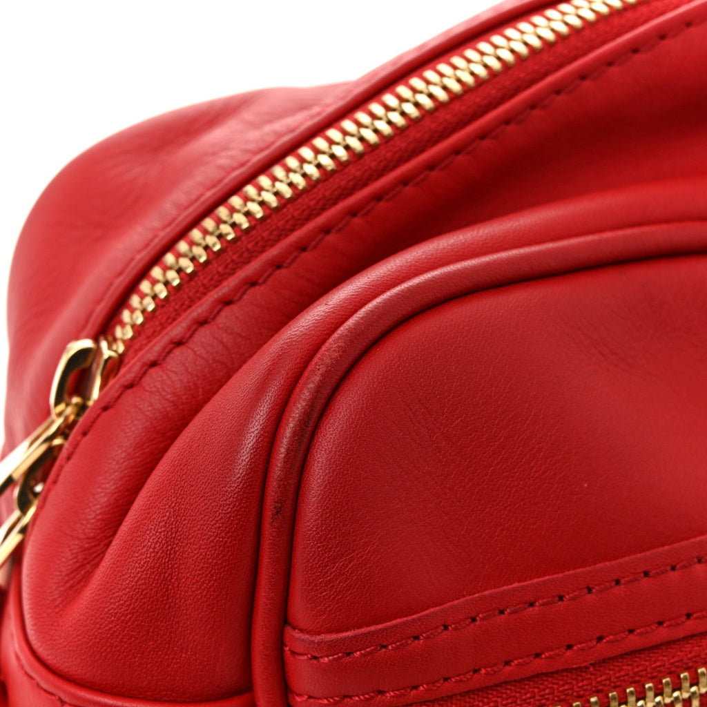Supple Calfskin Paname Take Off Flight Overseas Bag Red