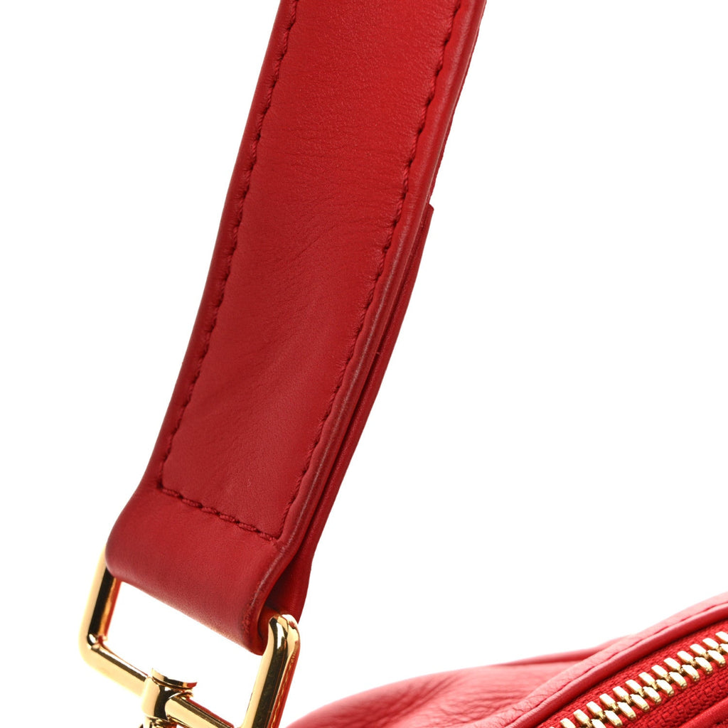 Supple Calfskin Paname Take Off Flight Overseas Bag Red