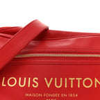 Supple Calfskin Paname Take Off Flight Overseas Bag Red