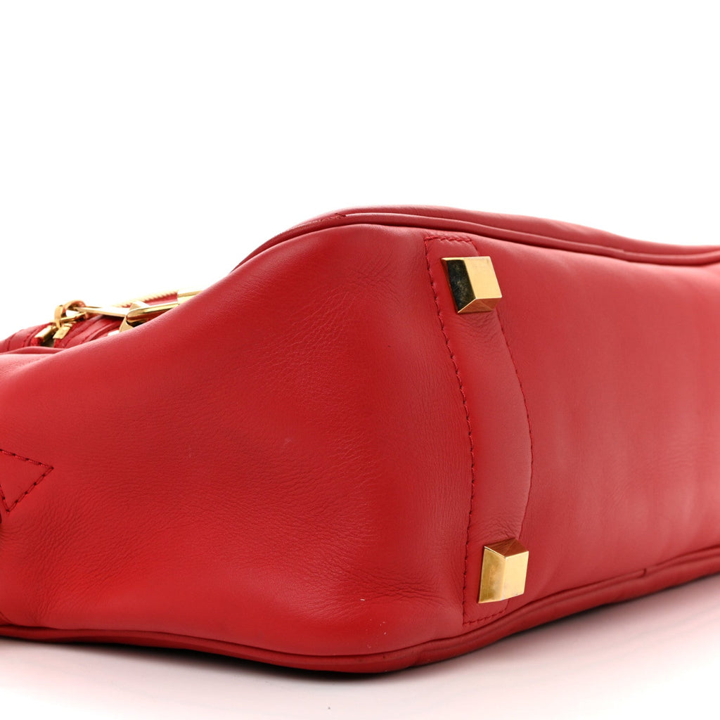 Supple Calfskin Paname Take Off Flight Overseas Bag Red