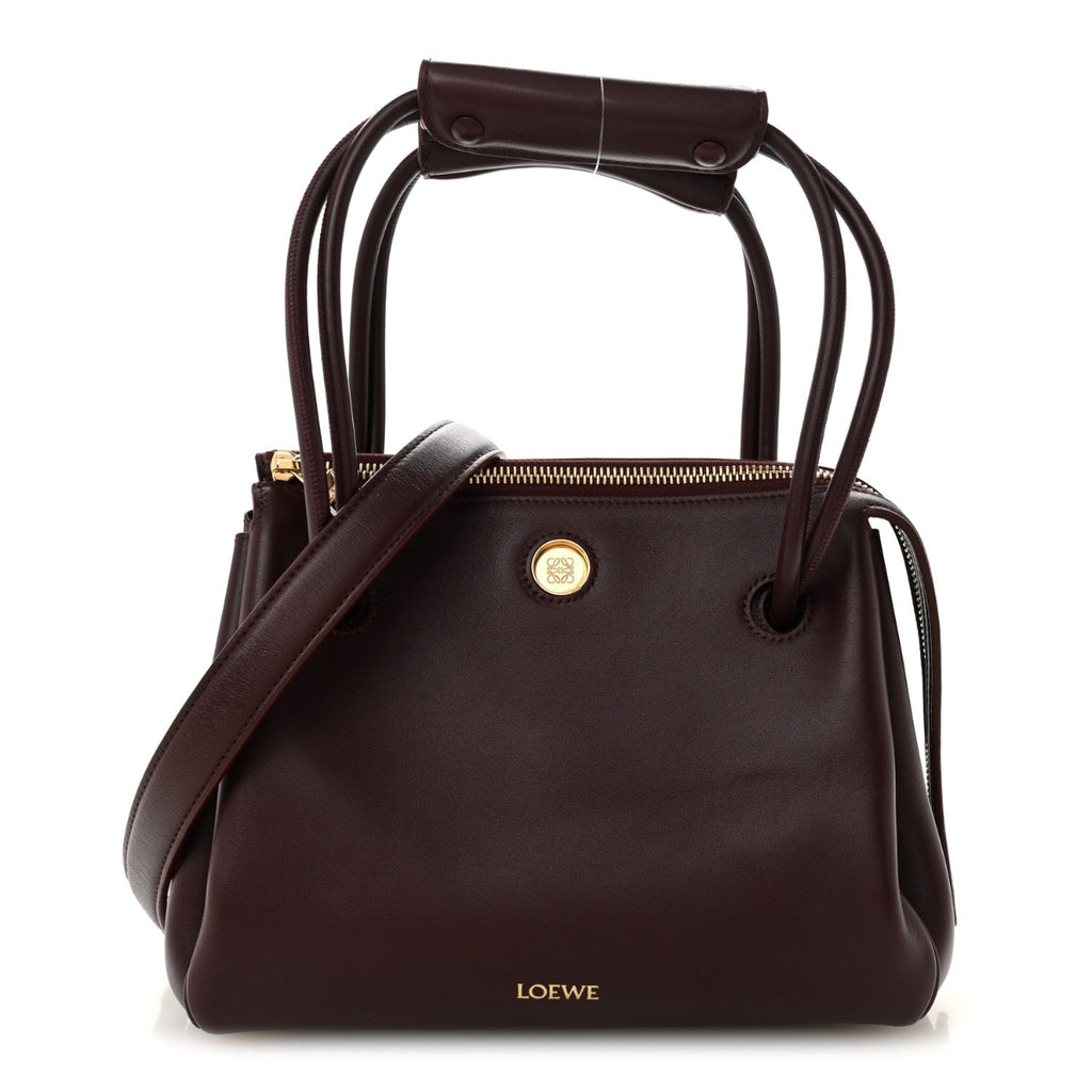 Supple Calfskin Small Madrid Bag Dark Burgundy