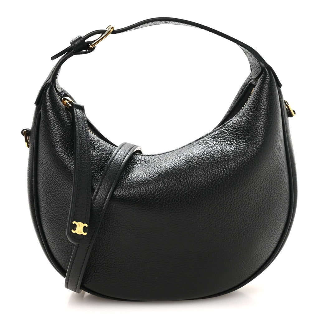 Supple Grained Calfskin Teen Lulu Shoulder Bag Black