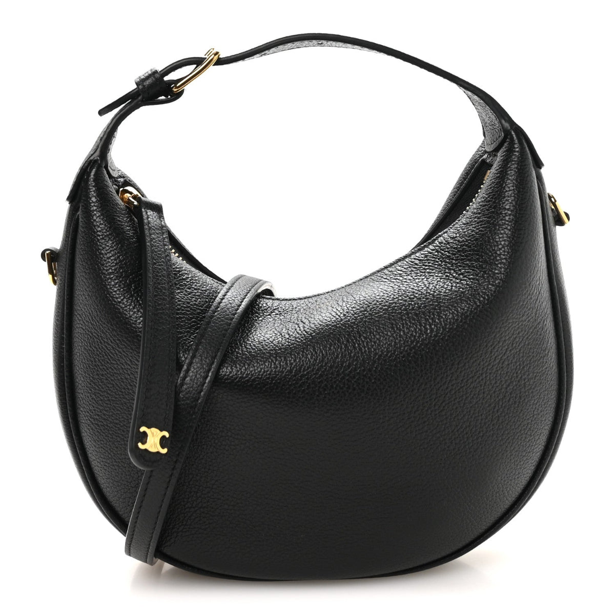 Supple Grained Calfskin Teen Lulu Shoulder Bag Black