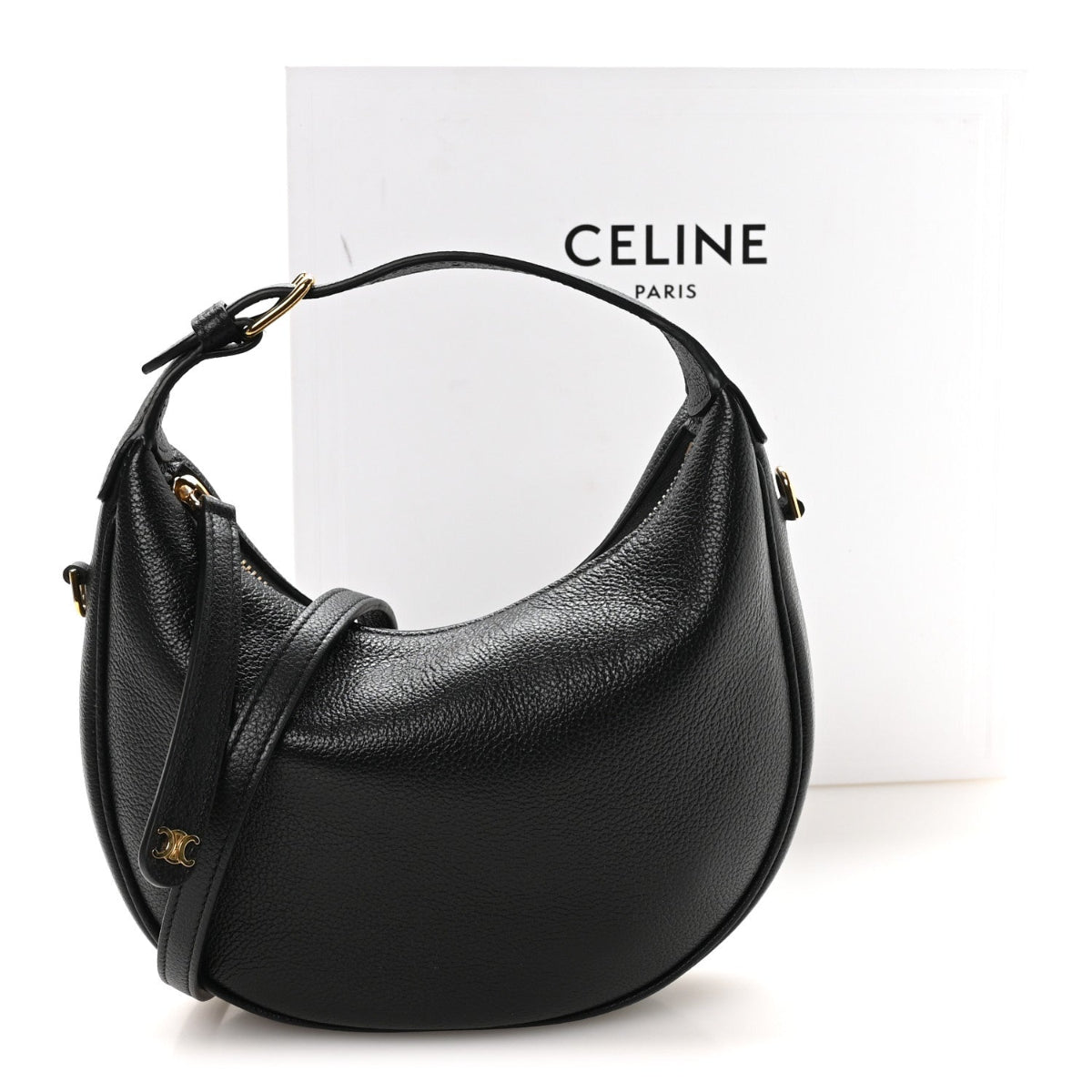 Supple Grained Calfskin Teen Lulu Shoulder Bag Black