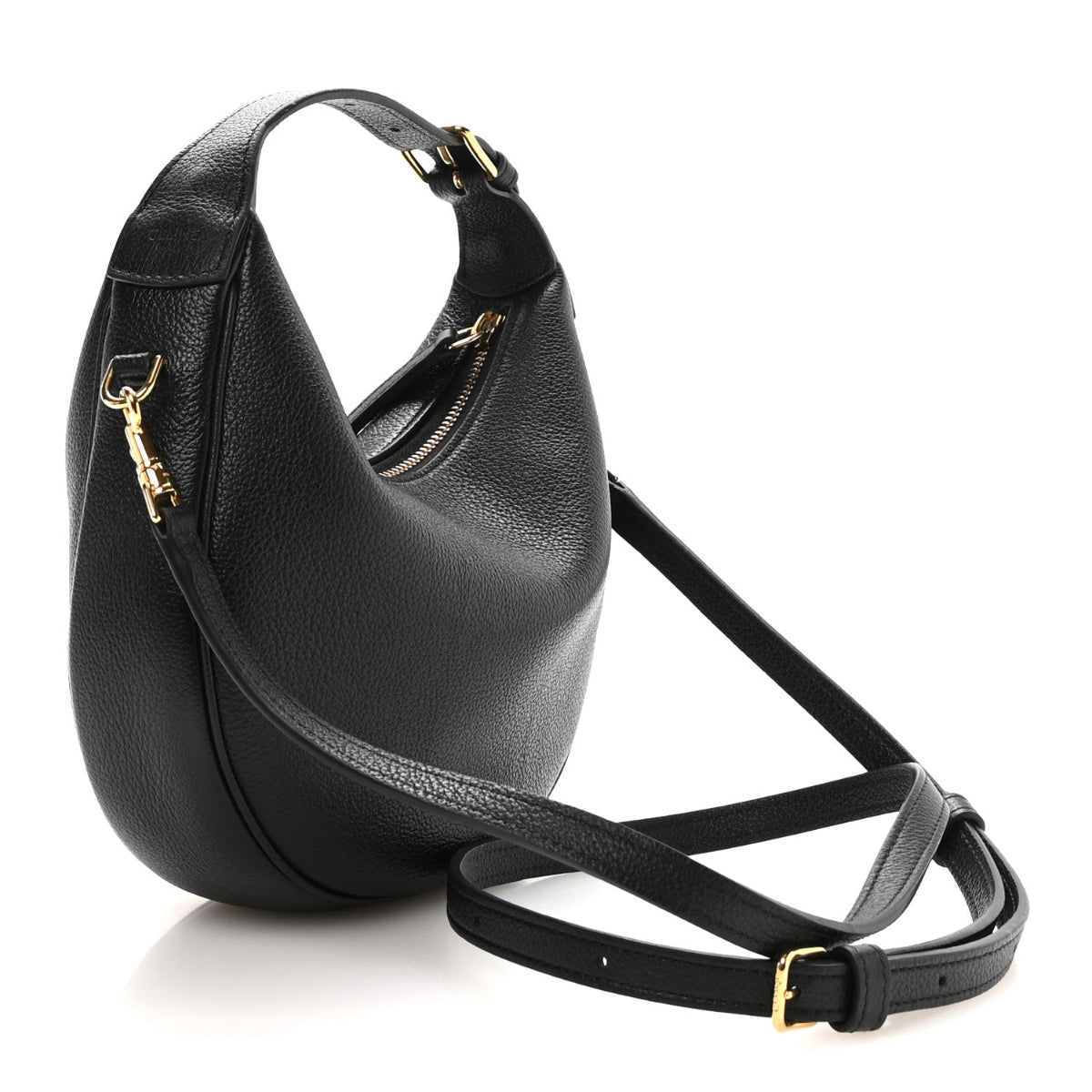 Supple Grained Calfskin Teen Lulu Shoulder Bag Black