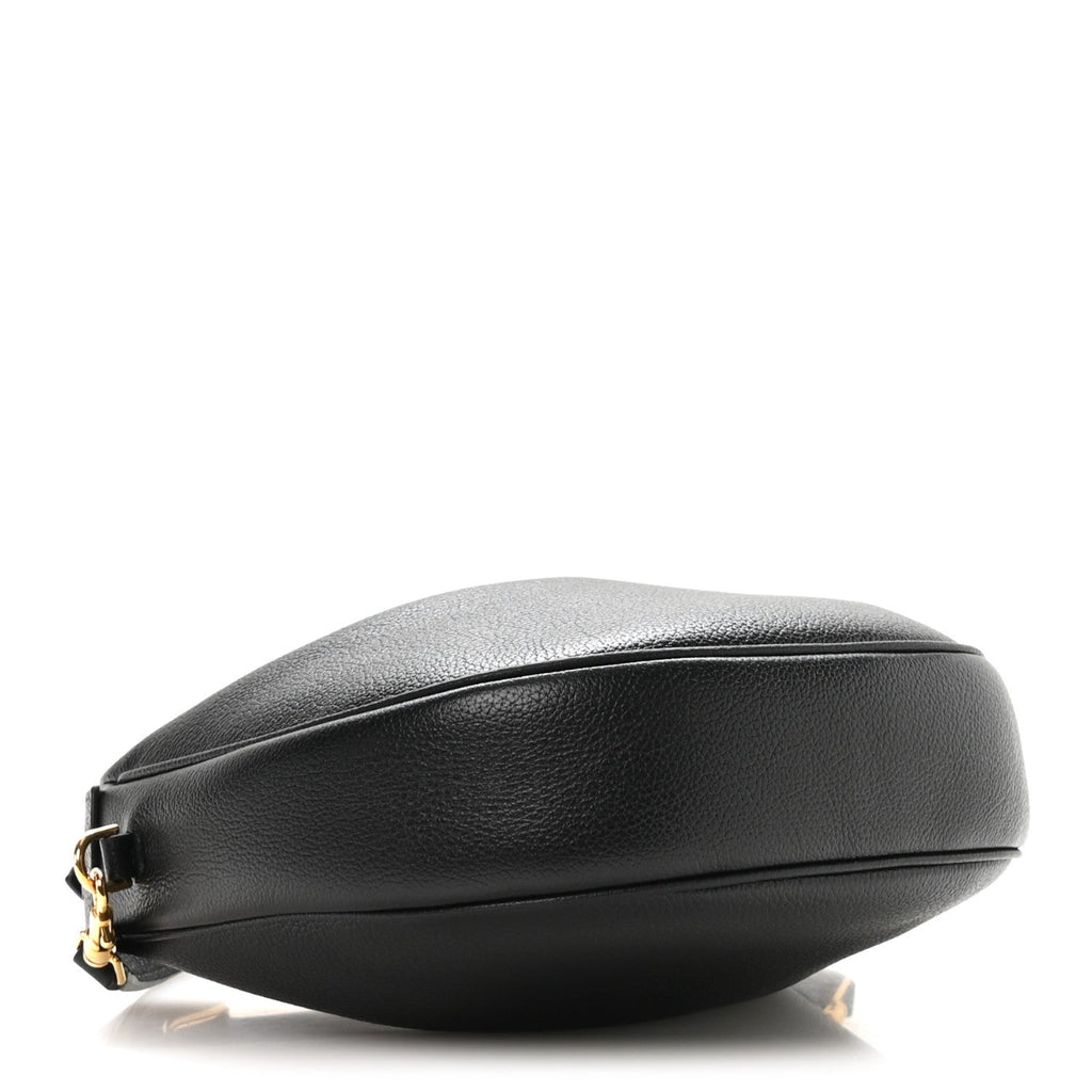 Supple Grained Calfskin Teen Lulu Shoulder Bag Black