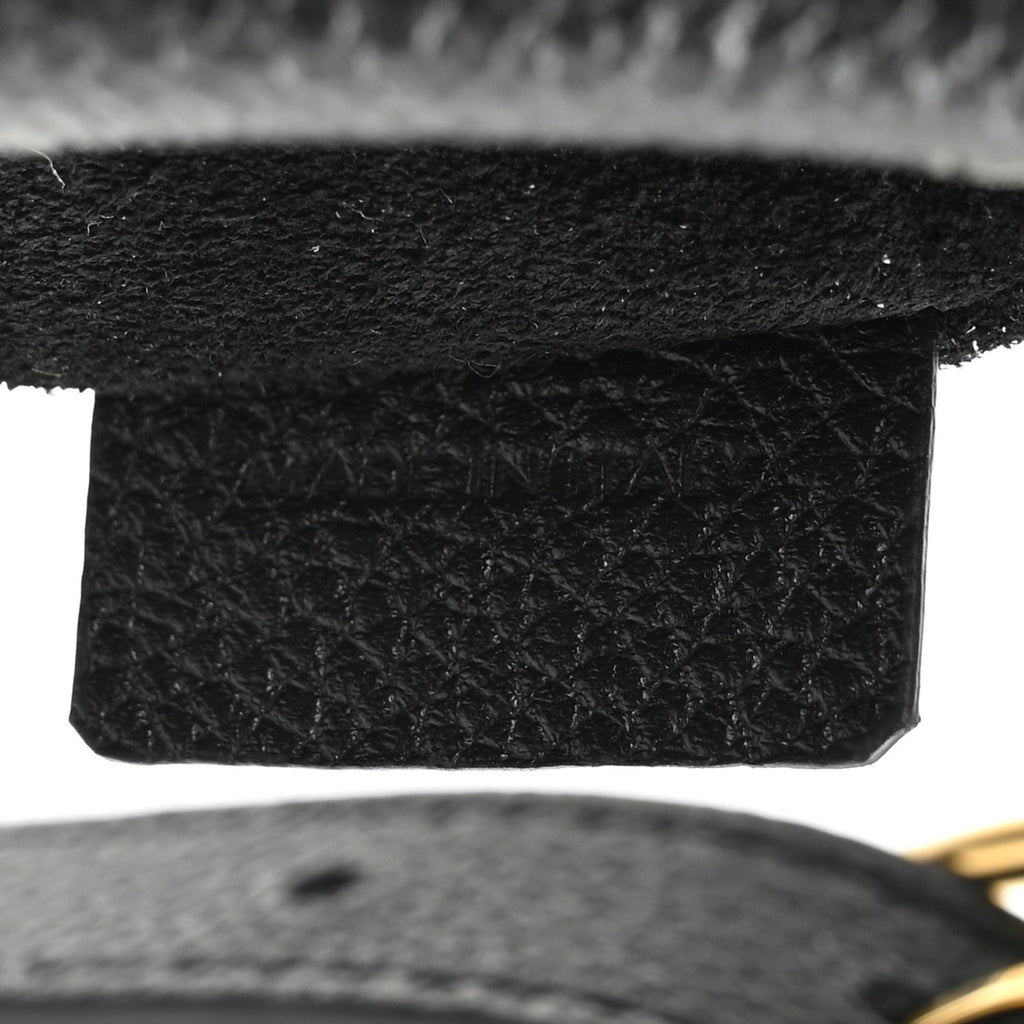 Supple Grained Calfskin Teen Lulu Shoulder Bag Black