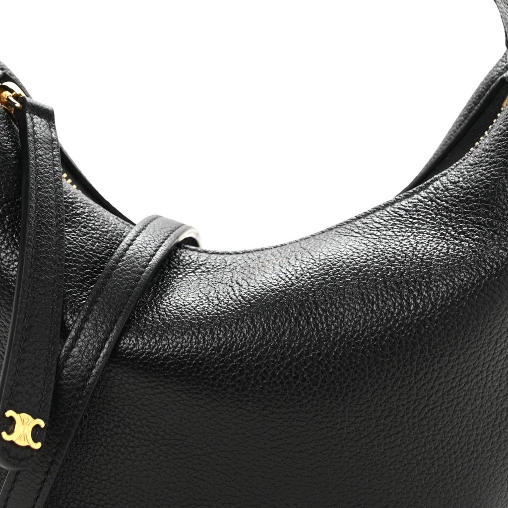 Supple Grained Calfskin Teen Lulu Shoulder Bag Black