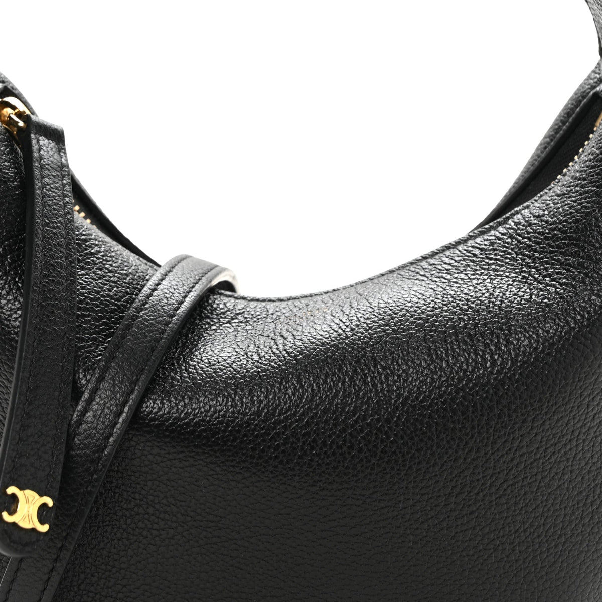 Supple Grained Calfskin Teen Lulu Shoulder Bag Black