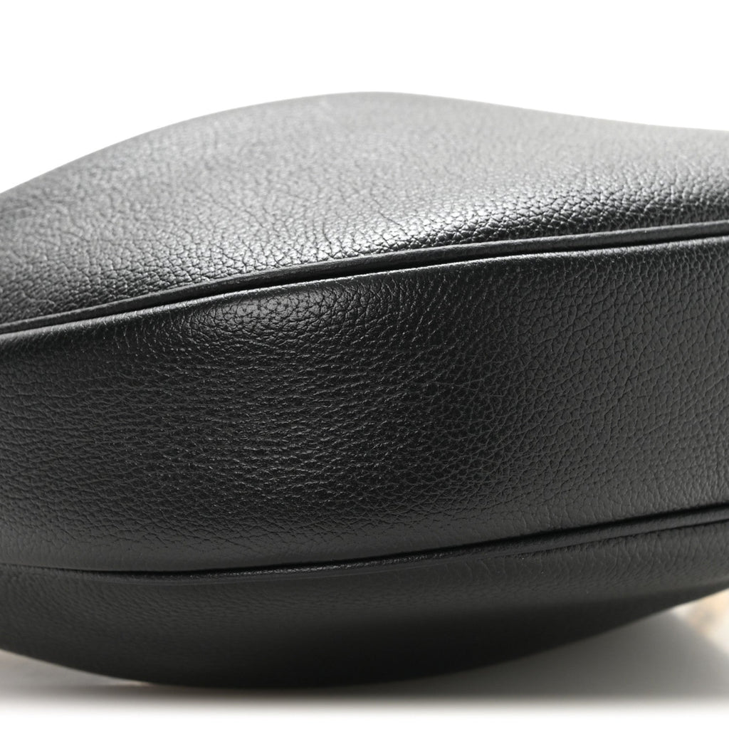 Supple Grained Calfskin Teen Lulu Shoulder Bag Black