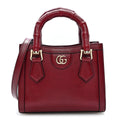 Sweetbread Calfskin Mini Diana Tote Bag Rosso Ancora